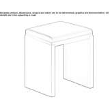 Upholstered leather stool Langen