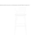 High beech stool with integrated cushion Richland