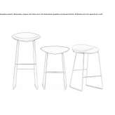 Upholstered sleigh base stool Meggett