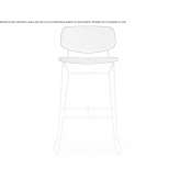 High fabric stool Richland