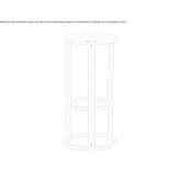 High stool with integrated cushion Karachev