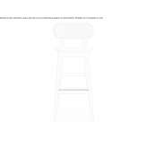 Bar stool in beech wood and fabric Belleu