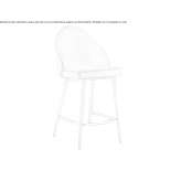 Fabric upholstered stool with backrest Zaventem