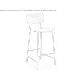 Fenix-NTM® high stool with backrest and footrest Akert