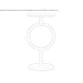 High stool made of steel and MDF Nikiti