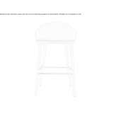 Tall ash stool with armrests Industry