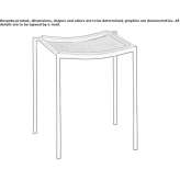 A low, painted metal stool Bobbio