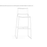 High stool with backrest Caresana