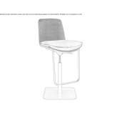 Bar stool with height adjustment and footrest Rakek
