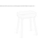 Low stool with integrated cushion Lacko