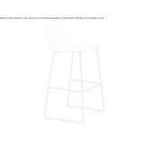 High stool with a steel and wood base Rociu