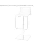 Swivel, upholstered stool with adjustable height Hamden