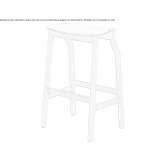 A tall wooden stool Dossena