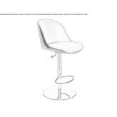 Swivel stool upholstered in leather Ungrej
