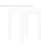 A low wooden stool Viveash