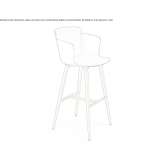 Plastic bar stool with armrests Frisange