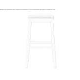 High beech stool with integrated cushion Saviore