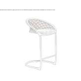 Cantilever stool with footrest Llanwern