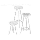 Solid wood stool Chamigny