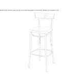 High beech stool Sway