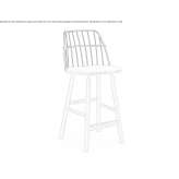 High stool made of steel and wood with backrest Cavriana