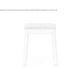 Low beech bar stool in contemporary style with integrated cushion Saviore