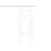A tall wooden stool with a backrest Gamleby