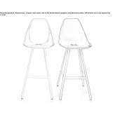 High polypropylene stool with footrest Briceno