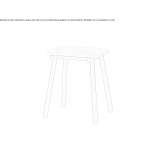 Low stool made of steel and wood Lacko
