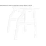 A low wooden stool Dossena