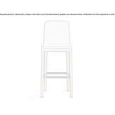 High fabric stool with footrest Austell