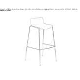 High polypropylene stool with footrest, stackable Eller