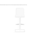 Swivel fabric stool with footrest Austell