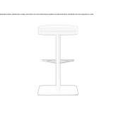Swivel fabric stool with footrest Austell