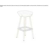 A tall wooden stool with a footrest Jitia