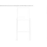 Technopolymer stool with a high base Elling