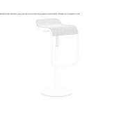 High, swivel, upholstered stool Arce