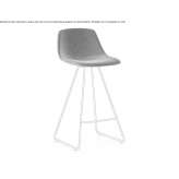 High sleigh stool with backrest Gander