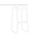 High steel stool Bartlett