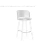 Fabric stool with backrest and footrest Changata