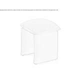 Stool upholstered with fabric Manger