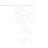 Upholstered leather stool with gas lift Thurlby