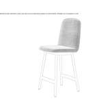 High stool upholstered with fabric Strem