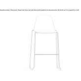High sleigh stool with backrest Ipatovo