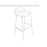 Tall, upholstered bar stool Elvanli