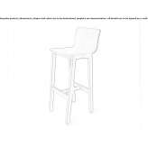 A tall oak stool with a footstool Charala