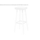 High cork stool with footrest Authie