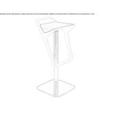 Technopolymer swivel stool with height adjustment Irrel