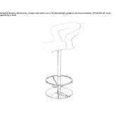 Technopolymer swivel stool with footrest Cosby