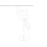 High polypropylene stool with gas lift Alepou